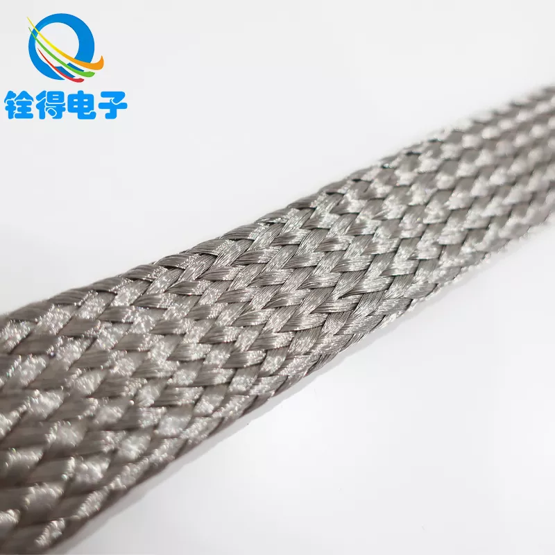 Nickel-plated tanso flat braided wire
